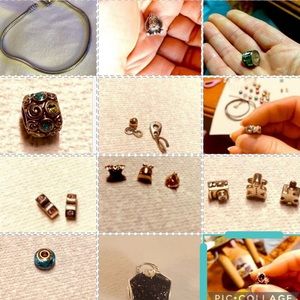 1  Sterling silver Camilla bracelet with 17 charms